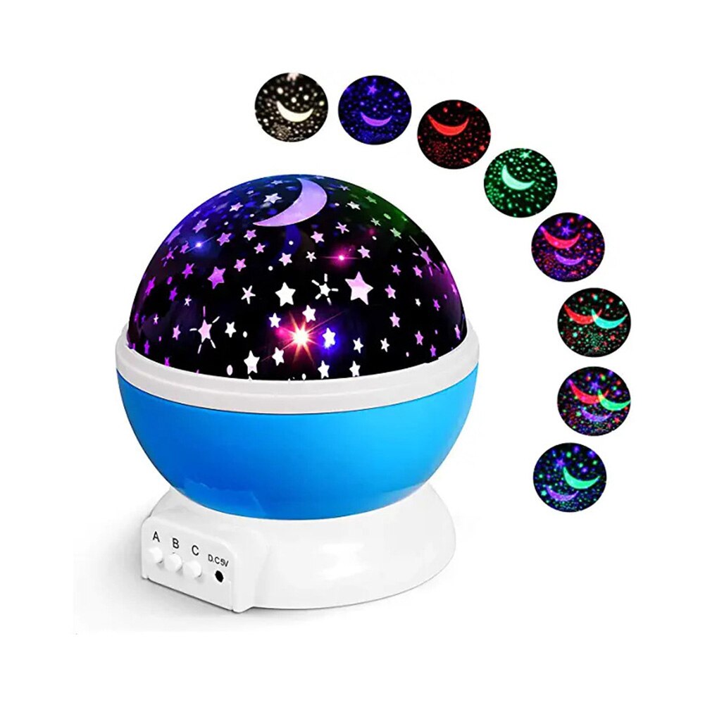 Star Projection Lamp Dream Colorful Rotating Night Light Romantic Children's Bedroom Lamp Star Projection Luminous Toy