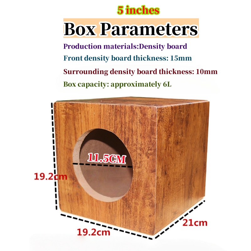 5-inch/6-inch/6.5-inch Speaker Empty Box,Passive Subwoofer Box, DIY Car/Home Woofer Box,2Piece Bass Sound Box,Woofer Housing: Silver