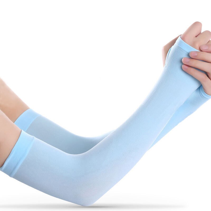 Manchons de bras de sport de Camping, manchons de cyclisme, manchettes de volley-ball, de Baseball, de Golf, Anti-UV, 1 paire: B-Blue