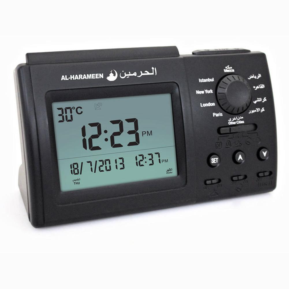 DishyKooker Muslim Alarm Clock LED Display Rectangle Arab Desktop Azan Clock: Default Title