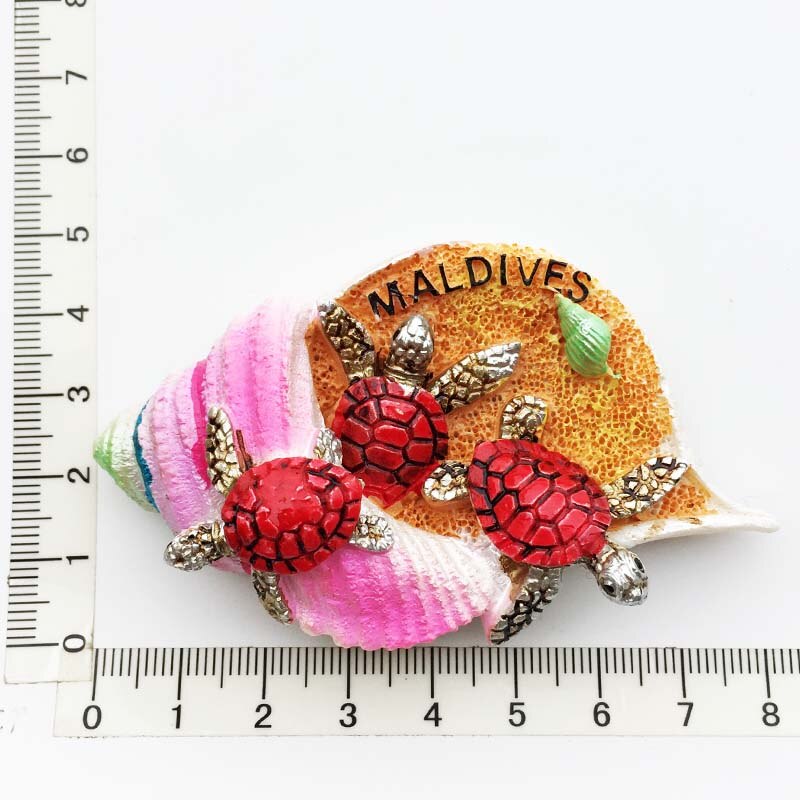 Imanes de nevera de recuerdo turístico de Maldivas asiáticas, artículos de decoración, artesanías, de colección de refrigerador magnético: Gris oscuro