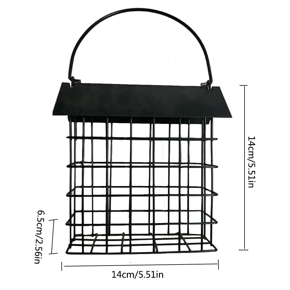Square Bread Block Bird Feeder Outdoor Bird Food Device Suet Feeder Bird Cage House Bird Feeder with Roof Square Food Dispenser