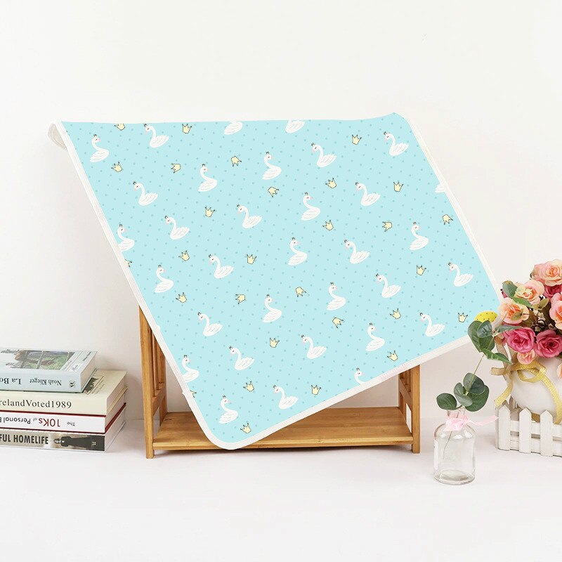 30*45 cm Baby Nappy Changing Pad Covers for Baby Stroller Infant Diapers Wet Mattress Nappy Bed Sheet Infant Change Mat: Swan