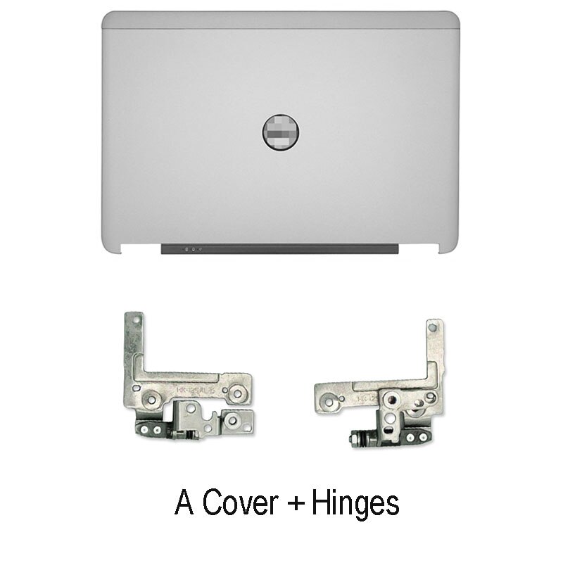 Laptop Lcd Back Cover Voor Dell E7240 Lcd Voorkant Palmrest Onderkant Deur Cover 0Wrmnk Een B C D AM0VM000701 Top Case Zilver: A Hinges