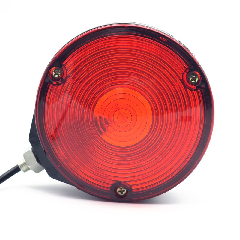 Luz de posición lateral de bombilla de 12V, luz roja y amarilla de doble cara, lámpara de señal de tipo redondo para automóviles, camiones, remolques y camiones, accesorios para automóviles