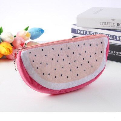 Kleurrijke pluche fruit etui schrijfwaren tas watermeloen aardbei ananas etui student school kantoorbenodigdheden: C