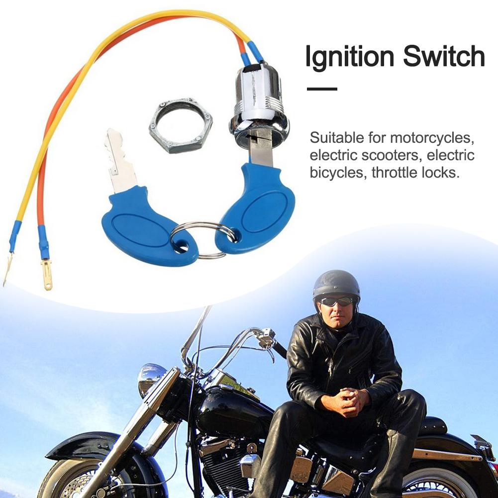 Universal Motorcycle Ignition Switch Key With Reliable Locking Mechanism 2-wire Electric Scooter ATV Go Kart Moto Pocket Dirt