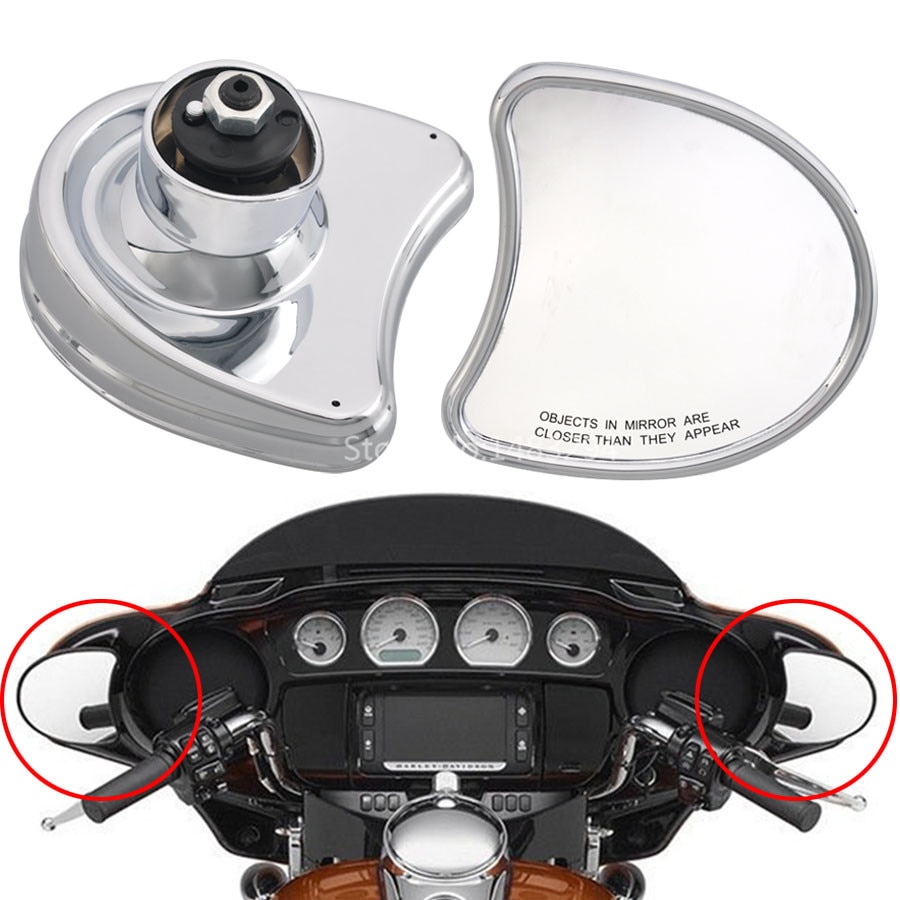 Rétroviseurs de montage de carénage de moto en Chrome Batwing, vue arrière latérale pour Harley Electra Street Glide 1996 –
