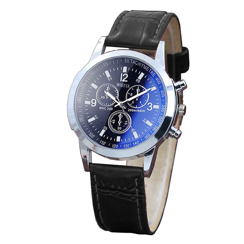 Trend Casual Mannen Quartz Horloge Stijlvolle Dial Horloges Klok Temperament Mannen Lederen Horloges Relogio Masculino: H