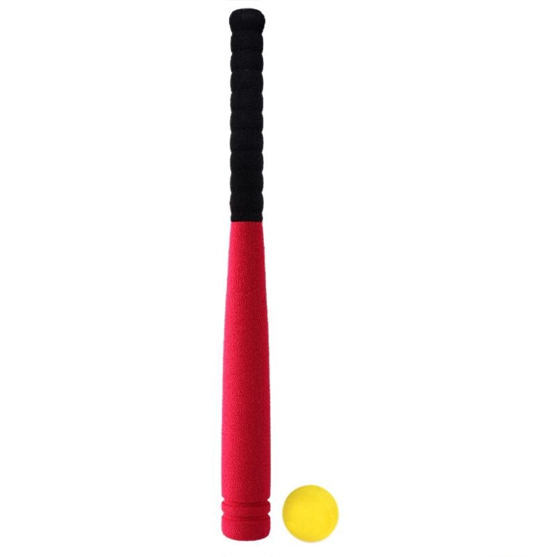 Bate de béisbol de espuma súper seguro con juego de juguetes de béisbol para niños Mini bate suave: Rojo