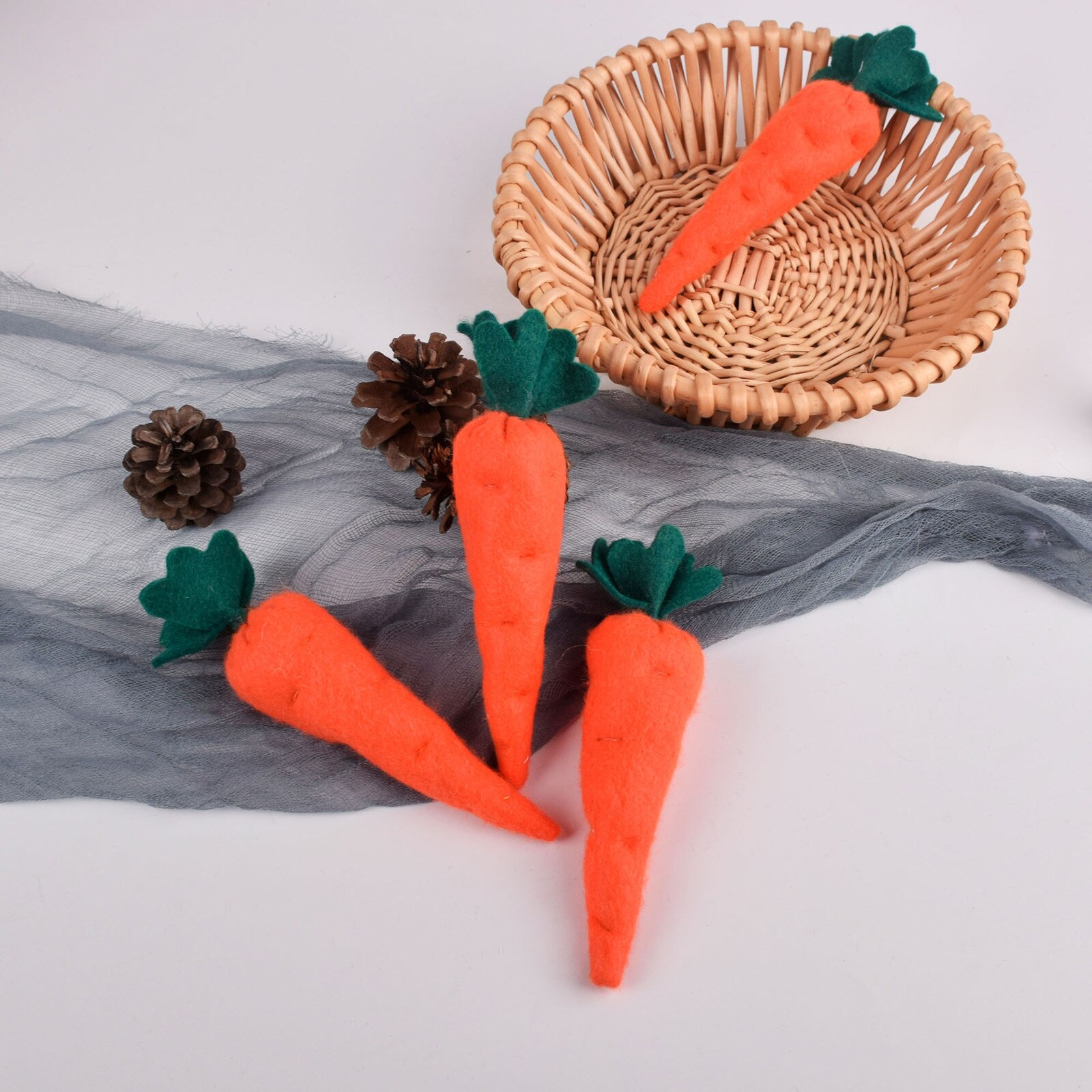 30 #3 Pcs Pasen Kunstmatige Wortelen Stof Groenten Thuis Festival Decoratie Zweedse Nisse Scandinavische Tomte Elf Dwerg Decor