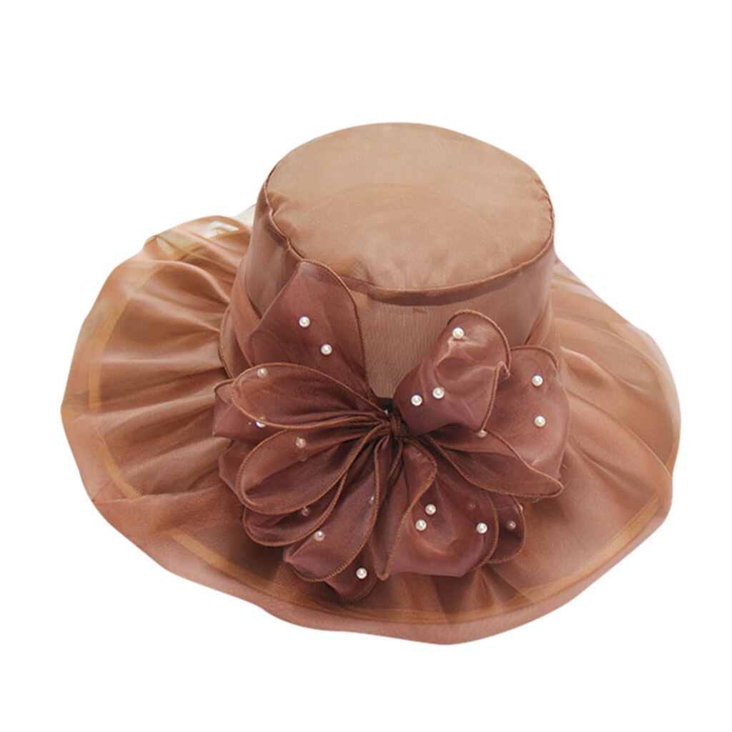 Women's Church Kentucky Daily Cap Fascinator Bridal Tea Party Wedding Hat: Coffee 