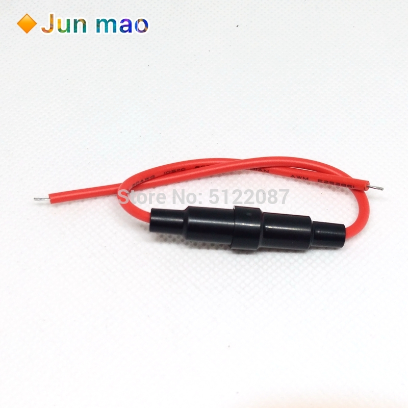 5 Pcs Tipo di Vite 20 Awg Filo di 5X20 Mm Fusibile in Linea di Casa Porta di Protezione Fusibile in Linea Titolare di Rame filo Componenti 5A 220V 5*20
