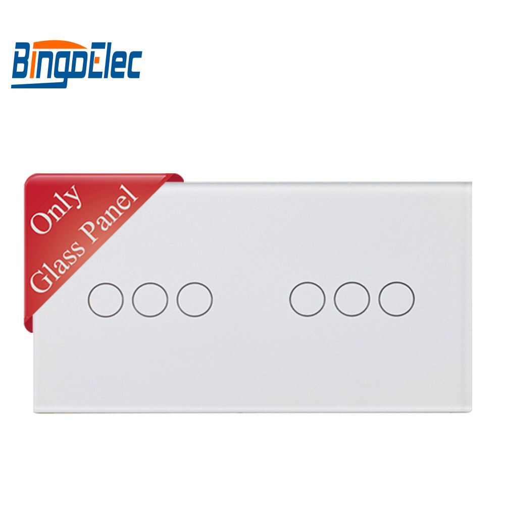Bingoelec diy 3g heks 3g krystallglass panel, tre farger 86*157mm: Hvitt panel