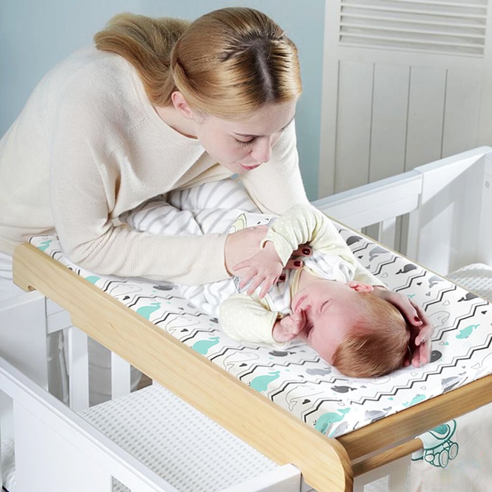 Baby bassinet lagen vandtæt stretch monteret puslepudebetræk søde tegneserie tremmesenge lagner til nyfødte baby drenge og piger