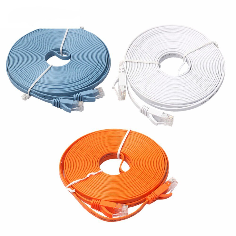 CAT6 Internet Network Flat Cable Cord Patch Lead RJ45 for PC Router