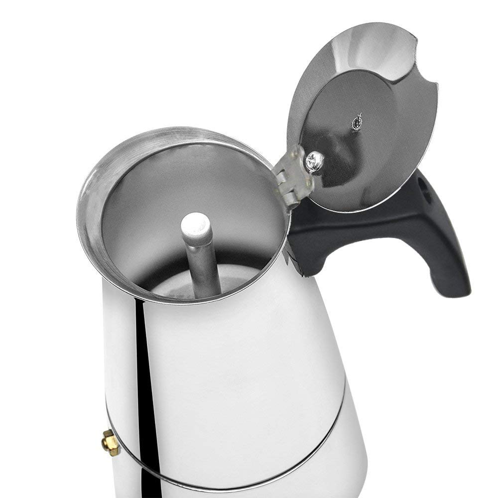 600ml Large Capacity Stainless steel 304 Moka Pot Coffee Maker Stovetop Espresso Maker Mixpresso Coffee 2-12cup