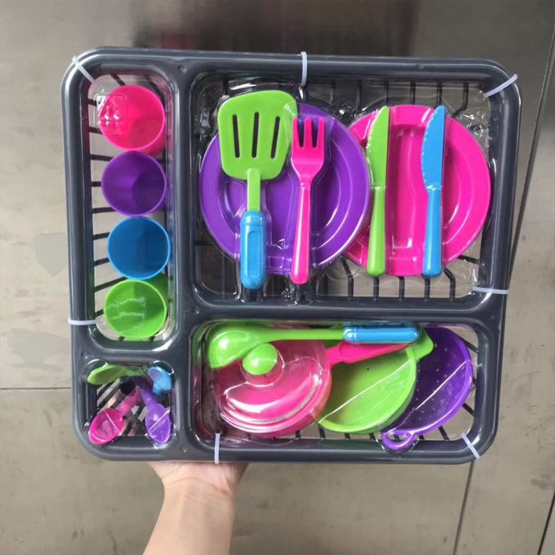 Toys 28pc Kids Kitchen Dish Playset Children's kitchen tableware set family 28 pieces of kitchen utensils