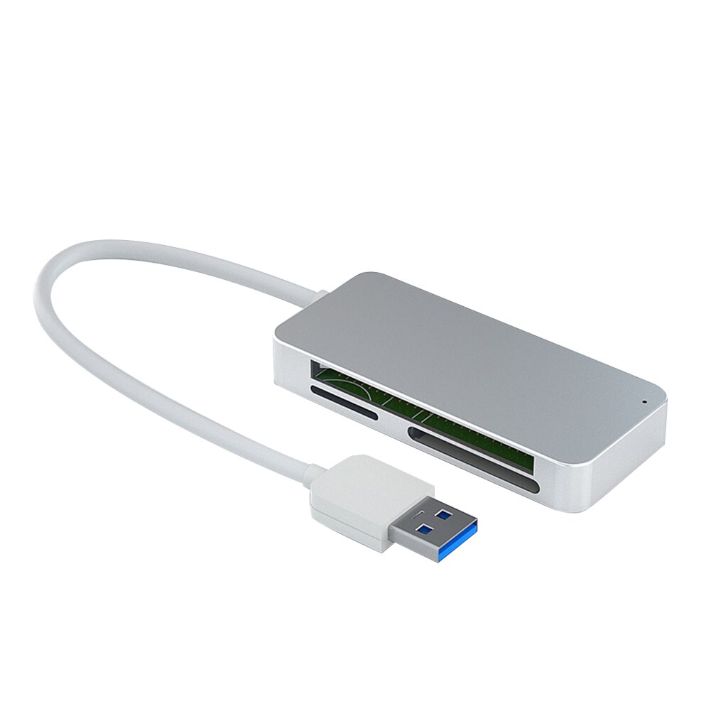 Smart-kamera-kartenleser-adapter usb 3.0 usb typ c multi-kartenleser speicherkartenleser für macbook laptop smartphone: Silber
