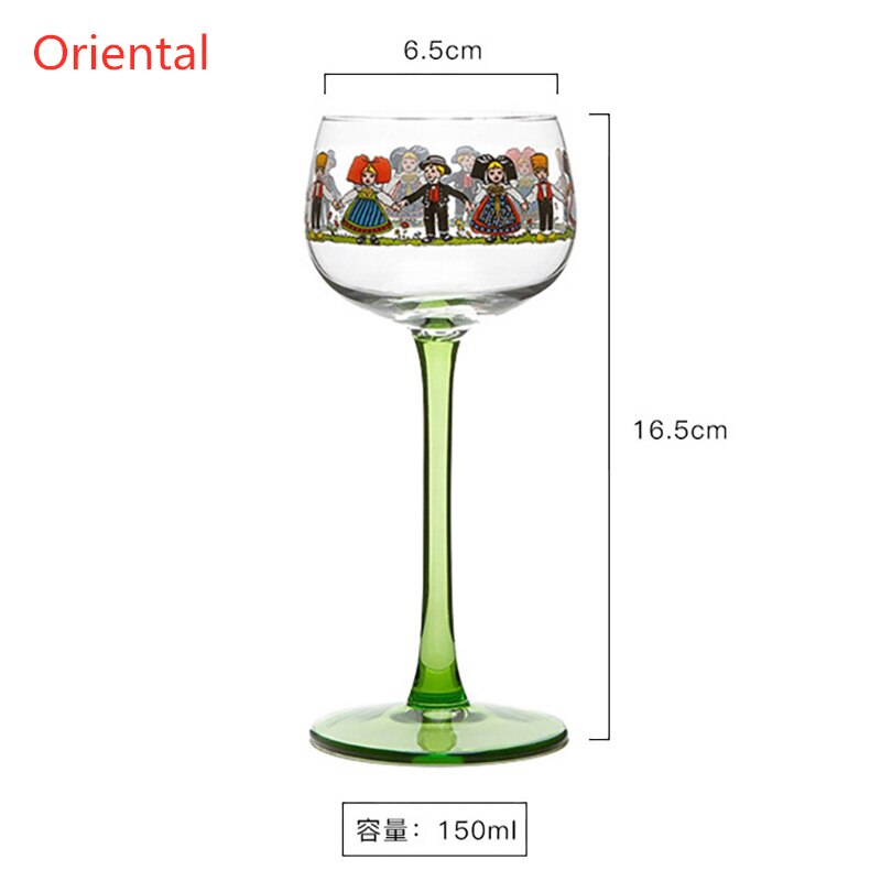 Elzas Stijl Kleine Man Rode Wijn Glas Vintage Goblet Glaswerk Restaurant Bar Leuke Cocktail Zoete Glas 150Ml