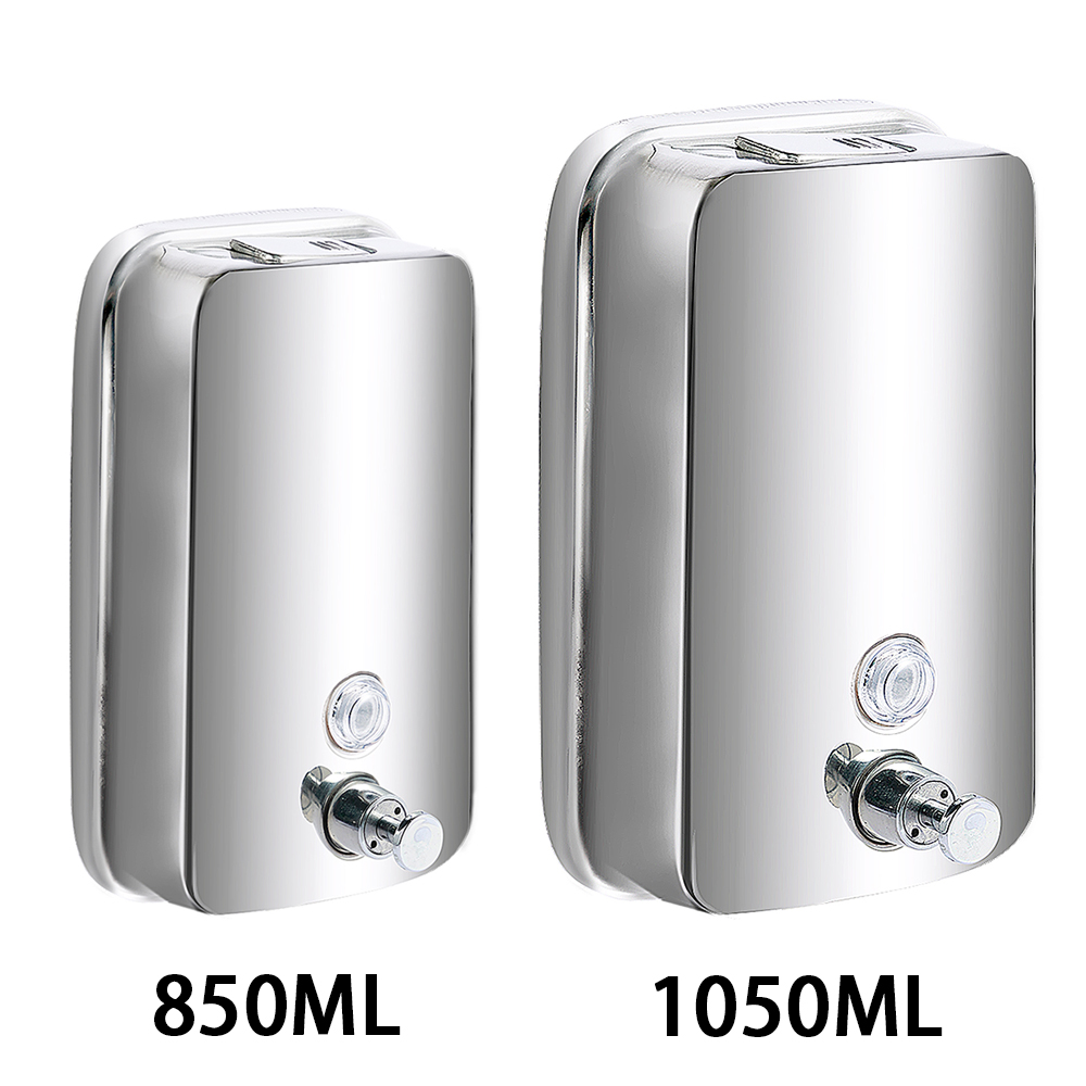 850ML/1050ML Soap Dispenser Stainless steel Wall Mount Bathroom Liquid Soap Detergent Shower Gel Storage Bottle Toilet Kitchen