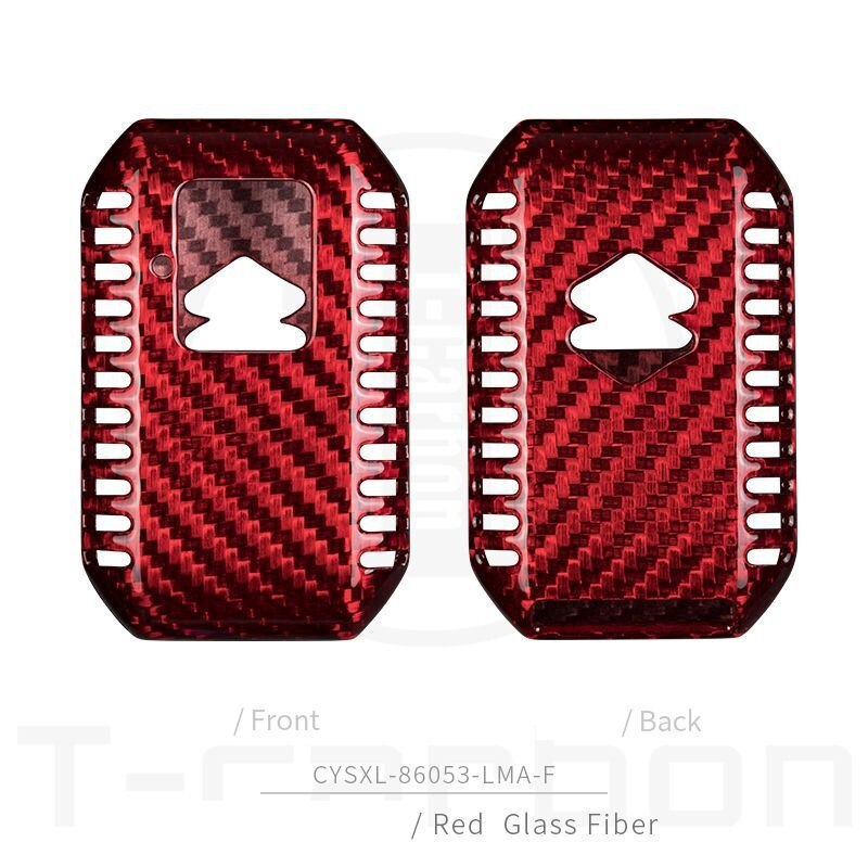 Real Carbon Fiber Car Remote Key Case Key Cover Voor Suzuki Swift Wagon R Monopoly Keyless Houder bescherming: carbon red 02