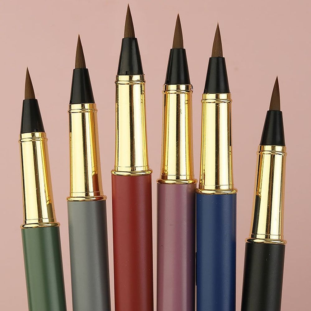 Pędzle robić kaligrafii, wysokiej jakości, z miękkim włosiem, metalowe, robić pisania, rysowania, chińskie pędzle, pędzle robić pisania, pędzle robić malowania.