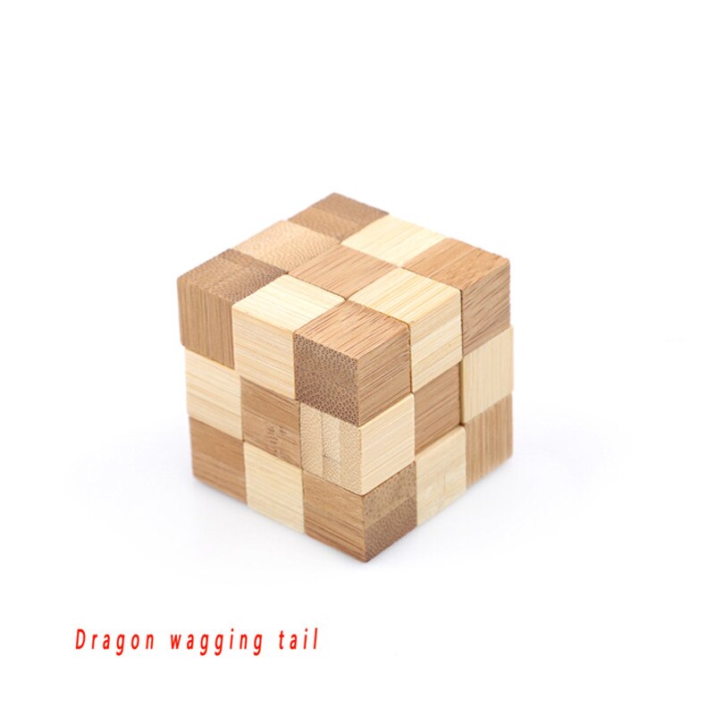 Brain Teaser Kong Ming Lock 3D Houten Grijpende Burr Puzzels Game Speelgoed Voor Volwassenen Kids 4.5x4.5x4.5cm: 9