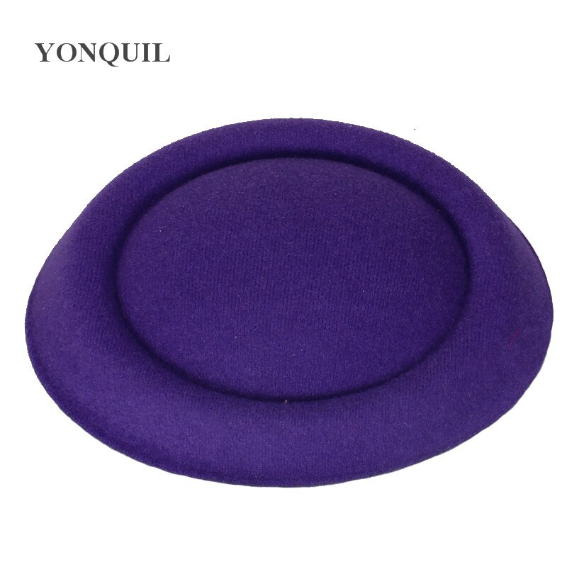 20 Kleuren 16Cm Tovenaar Hoeden Bases Wolvilt Party Hoeden Diy Haaraccessoires Pillendoosjepet Stewardess Cap 12 stks/partij MH018: Paars