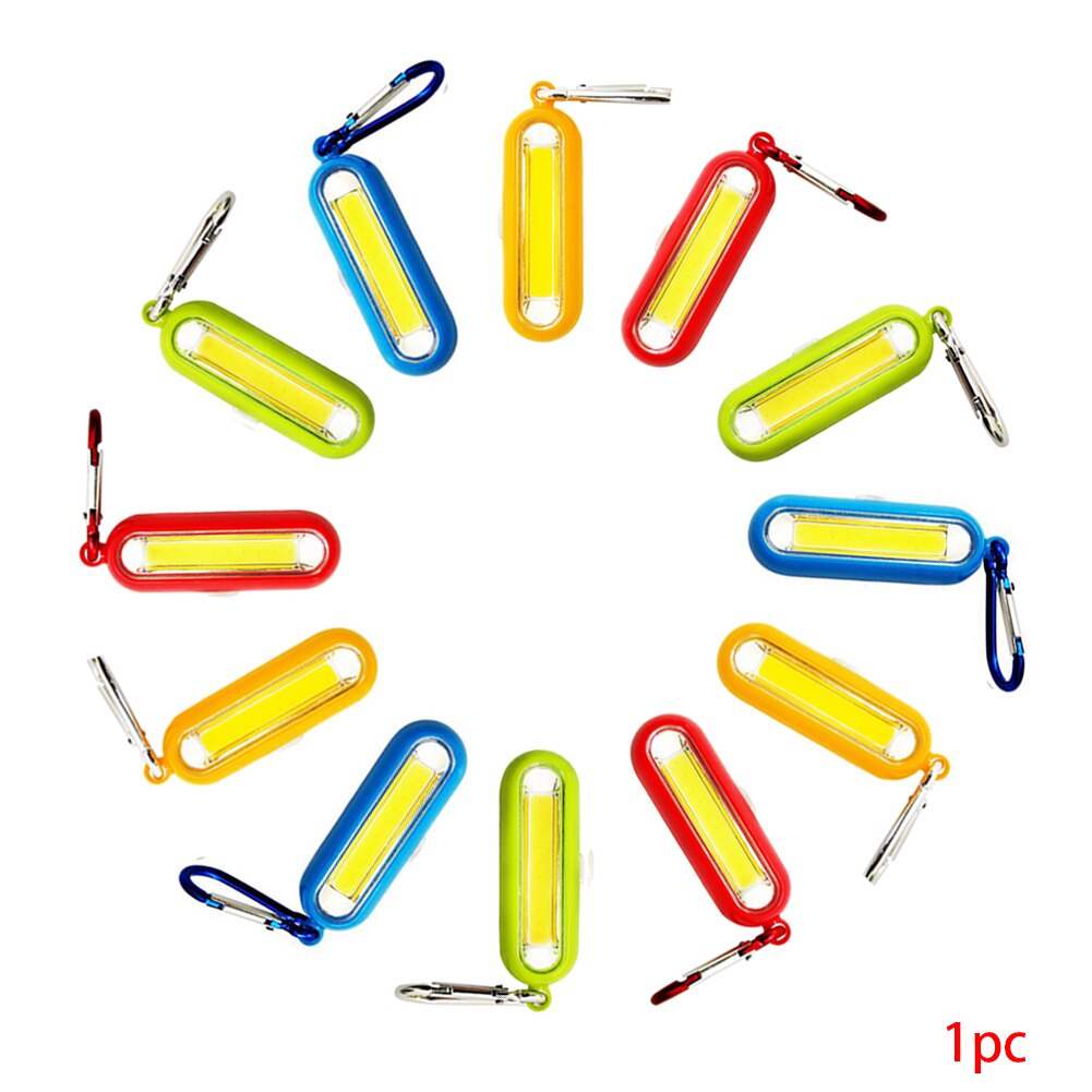 Arrivials bærbar camping mini cob led led lommelygte nøglering praktisk lys lampe karabinhage camping udendørs