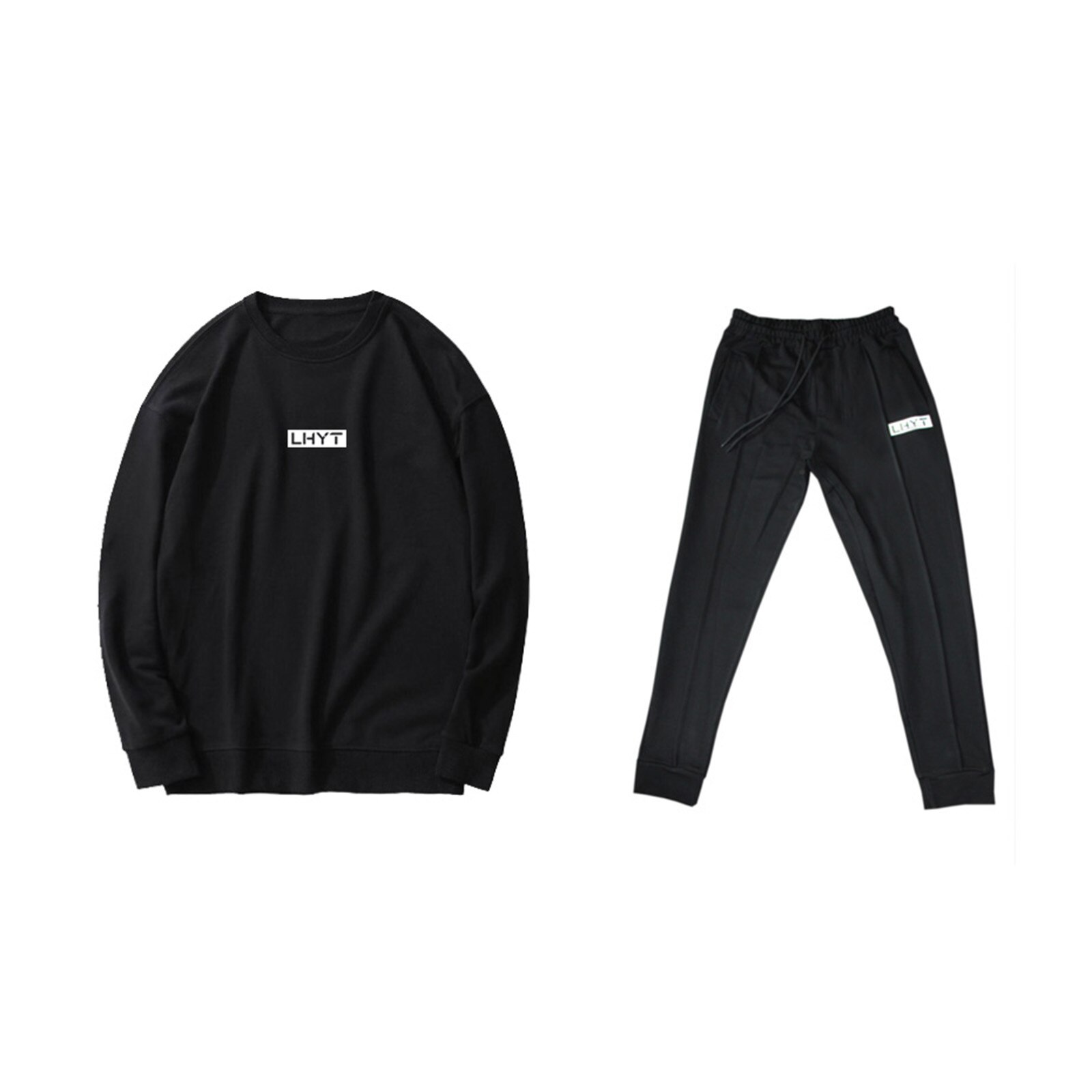 Mannen Casual Trainingspak Sets Lange Mouw Sweatshirt Met Match Jogging Pant Fall Winter Running Sport Kleding Past