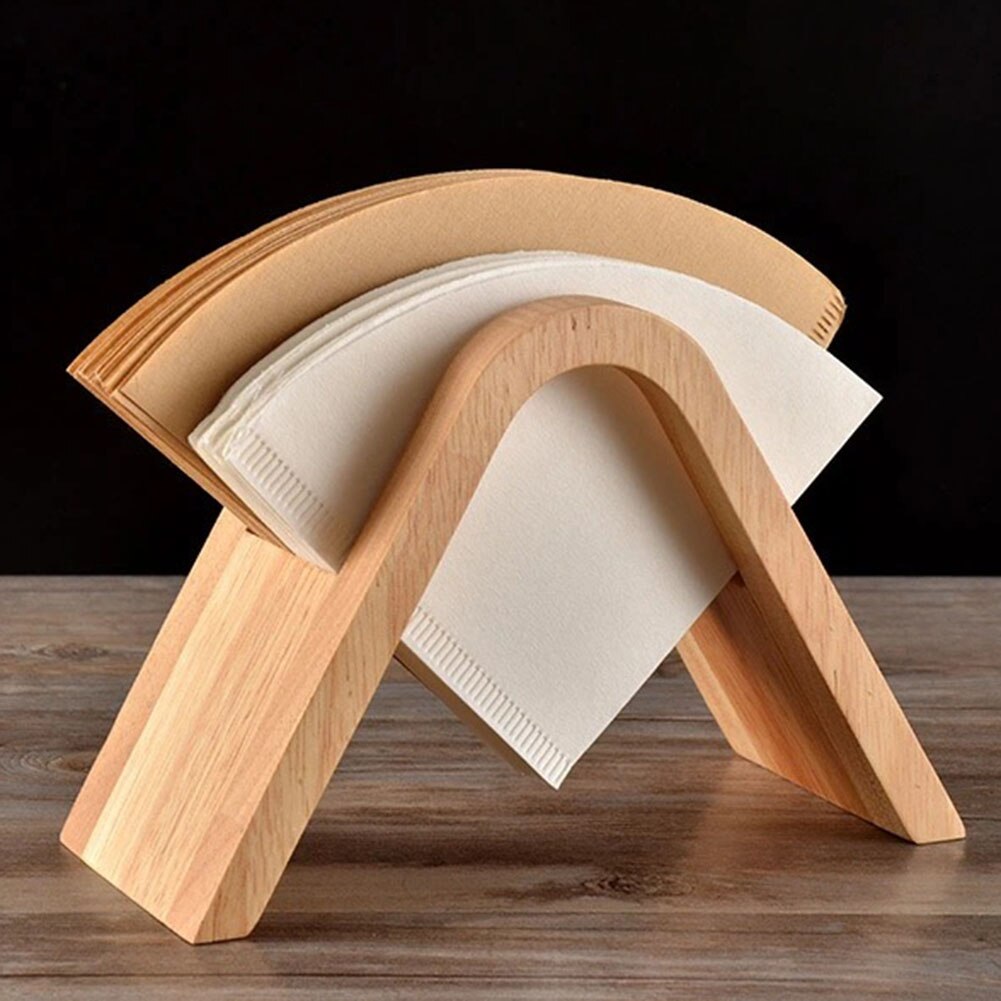 Soporte acrílico de madera para filtro de papel V60, contenedor para Barista, accesorios de café y cocina para el hogar, goteo manual
