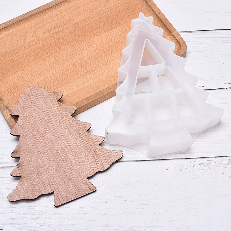 Sapin de noël à monter soi-même moule à gâteau moule Silicone résine moulage moule décor boîte de rangement