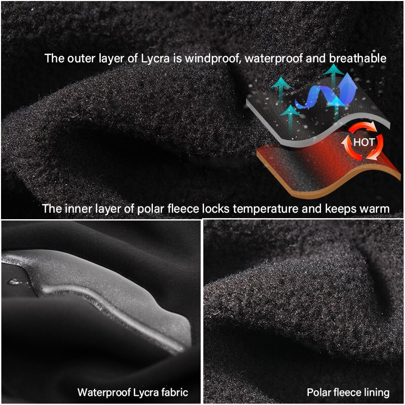 Mask Winter Cycling Black Thermal Keep Warm Fleece Windproof Cycling Face Mask Balaclava Ski Mask Fishing Skiing Hat Headwear