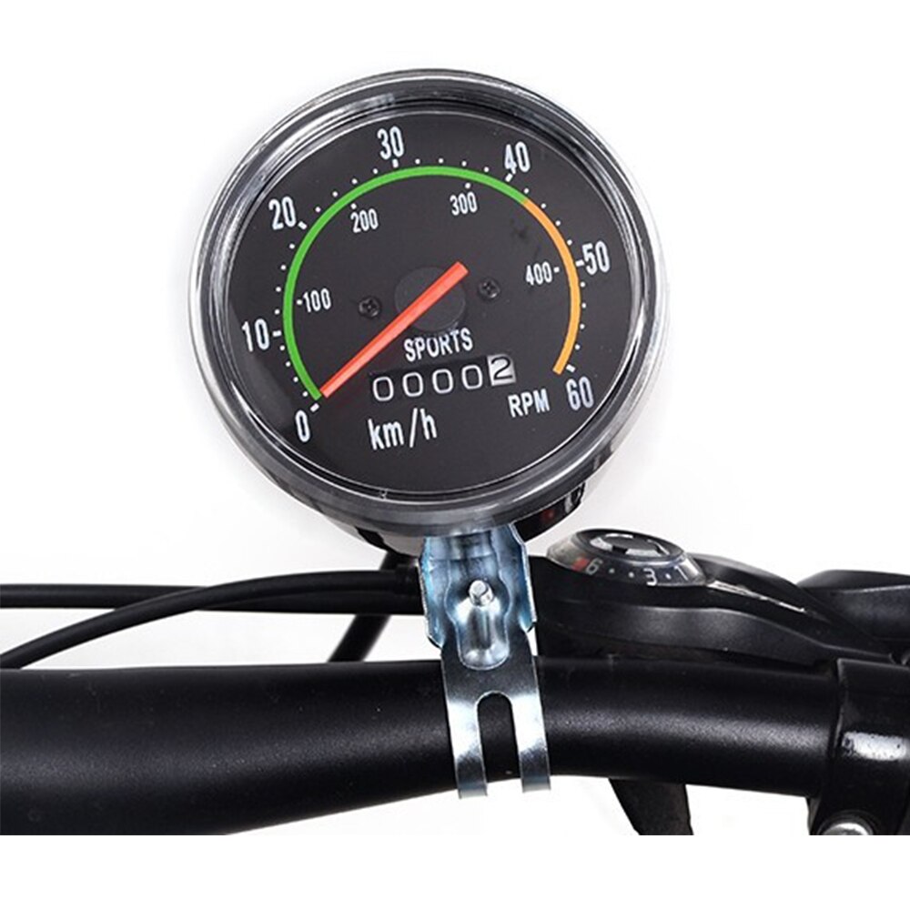 Universal MTB Bicycle Computer Mechanical Classic Retro Odometer Stopwatch Round Cycling Wired Speedometer Bike Accessories