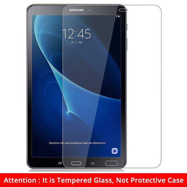 Ultra Slim etui z klapką stojak na PU skórzane etui do Samsung Galaxy Tab A 10.1 2016 przypadku T580 T585 SM-T580 SM-T585 Tablet Funda coque: Glass Film(Not Case)