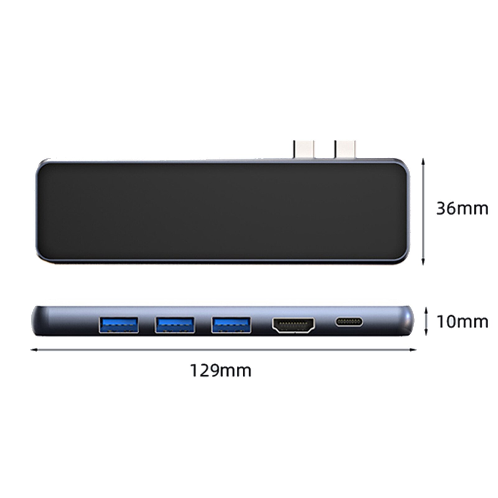 8in1 Dual Type C Naar Hdmi-Compatibel 3 USB3.0 Interfaces Micro-Sd/Tf Card Hub Dock Adapter