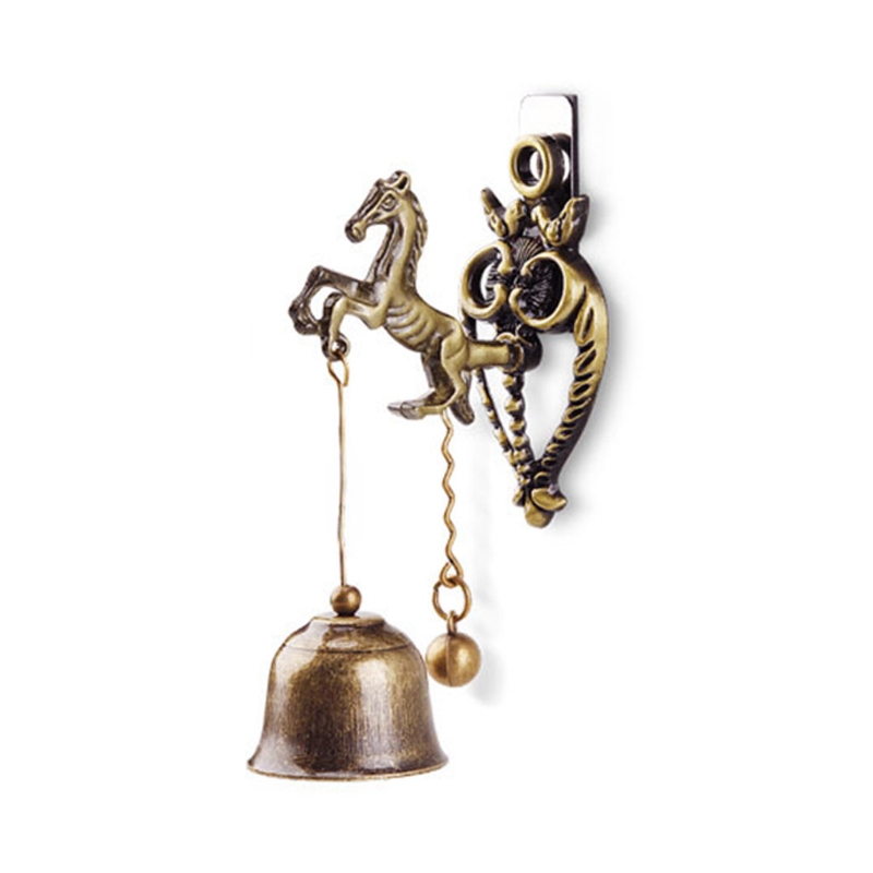 Magnetic Retro Doorbell Wall Mount Animal Door Reminder Bell Home Ornament: Horse