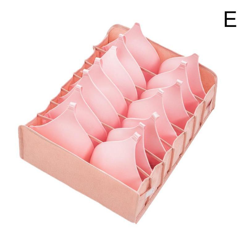 Boîte De Rangement Lingerie Chaussettes Soutien-Gorge Sous-Vêtements Pliable Diviseur Tiroir Placard Organisateur Ménage Vêtements Boîte De Rangement: WHITE