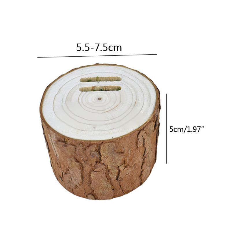 5-7 Cm Diy Natuurlijke Houten Unfinished Blank Vintage Shabby Wedding Ring Box Natuurlijke Hout Sieraden Dispaly Rustieke Ring lade