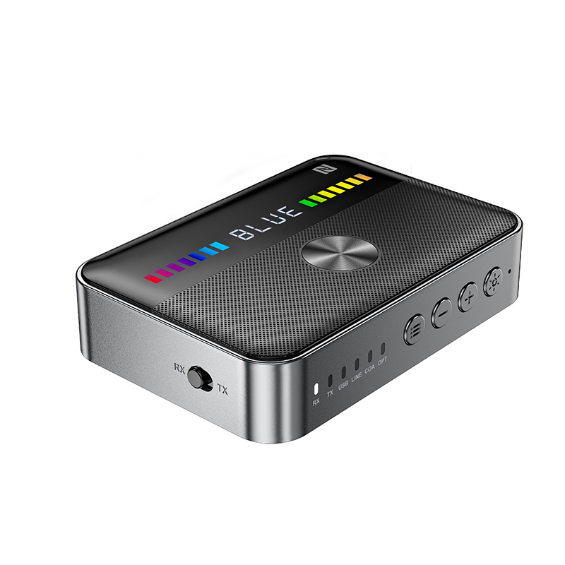 Transmisor receptor de Audio NFC Bluetooth 5,3, convertidor DAC óptico Coaxial AUX RCA de 3,5 MM, adaptador inalámbrico para TV, PC, altavoz para coche: Negro