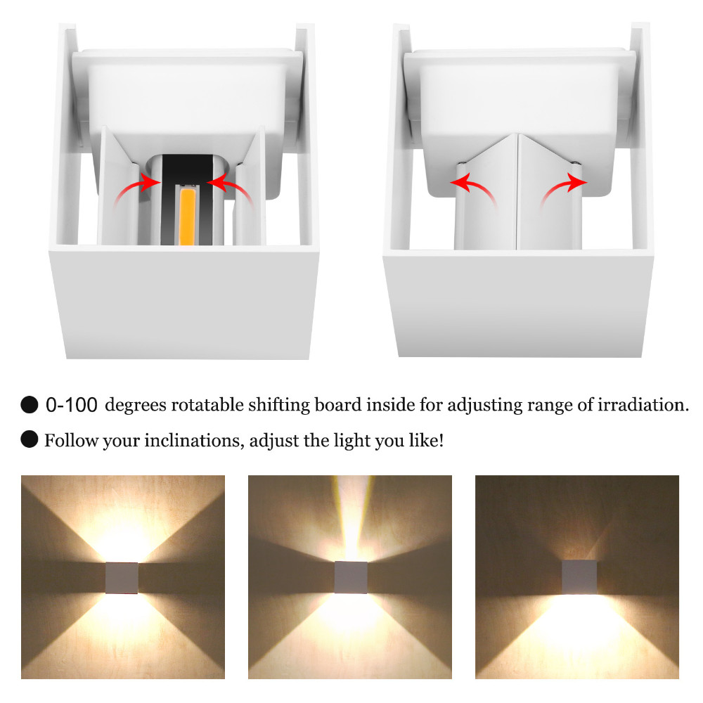 Innenwandleuchte Wohnzimmer Nachttisch Treppenleuchte Aluminium Wasserdicht IP65 Balkon Wandleuchte LED Wandleuchte Veranda Lampe für Deko