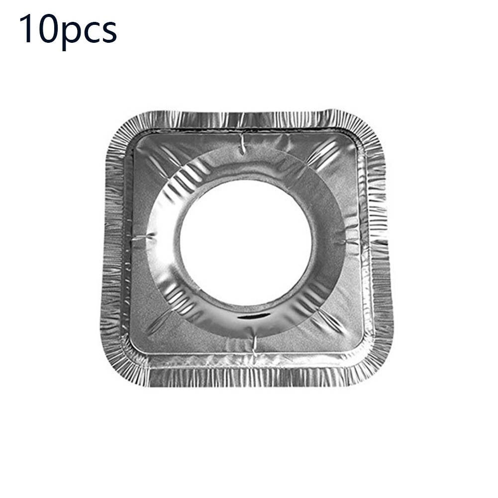 50 stuks wegwerpbare schoonmaakpads voor gasfornuizen, dikke folie, hittebestendige vetvrije foliebeschermers voor picknicks in de buitenlucht: 10pc