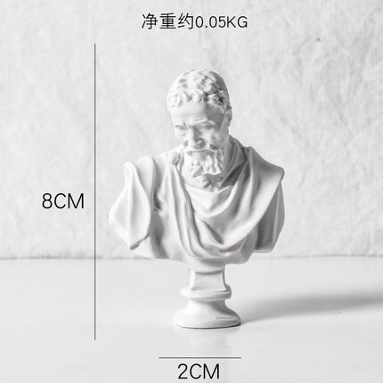 Greske helter hvit skulptur statuer imitasjon gips harpiks skrivebordspynt modell håndverk hjemmedekorasjon samleobjekter: Type k
