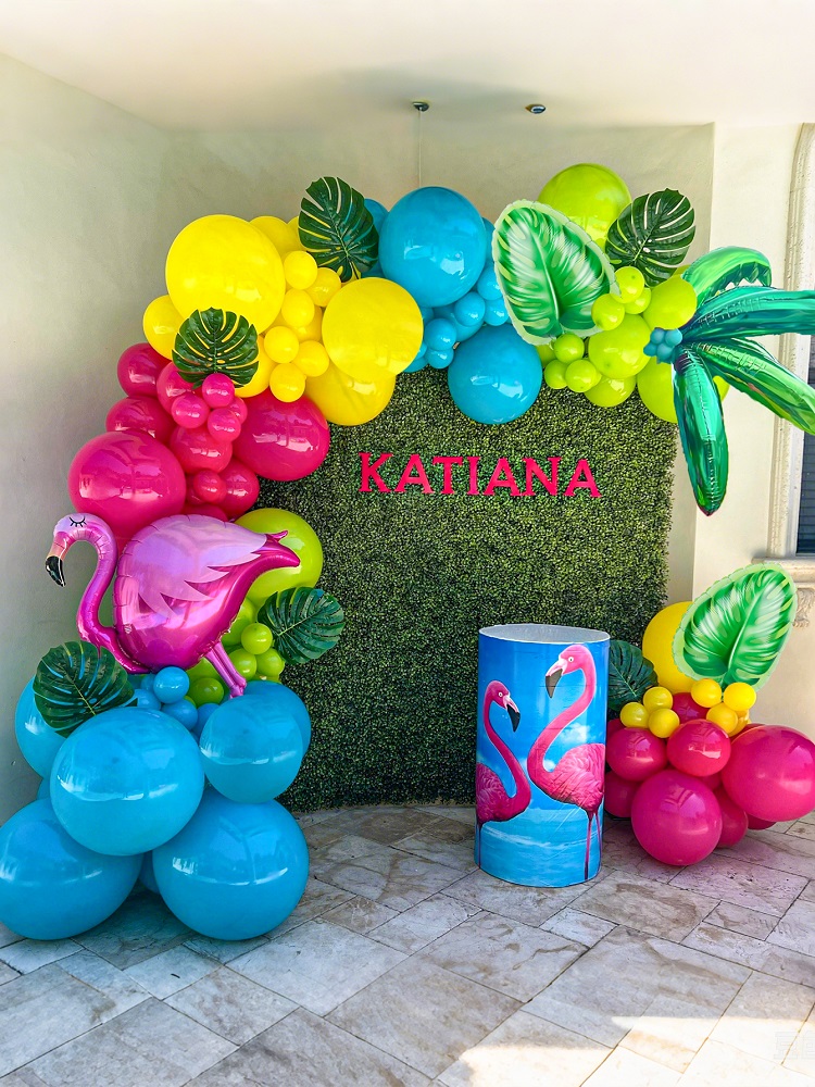 Kit de arco de globos con tema Tropical, 1 unidad, 132 Uds., para banquetes hawaianos, fiestas de cumpleaños temáticas de playa de verano, decoración de boda