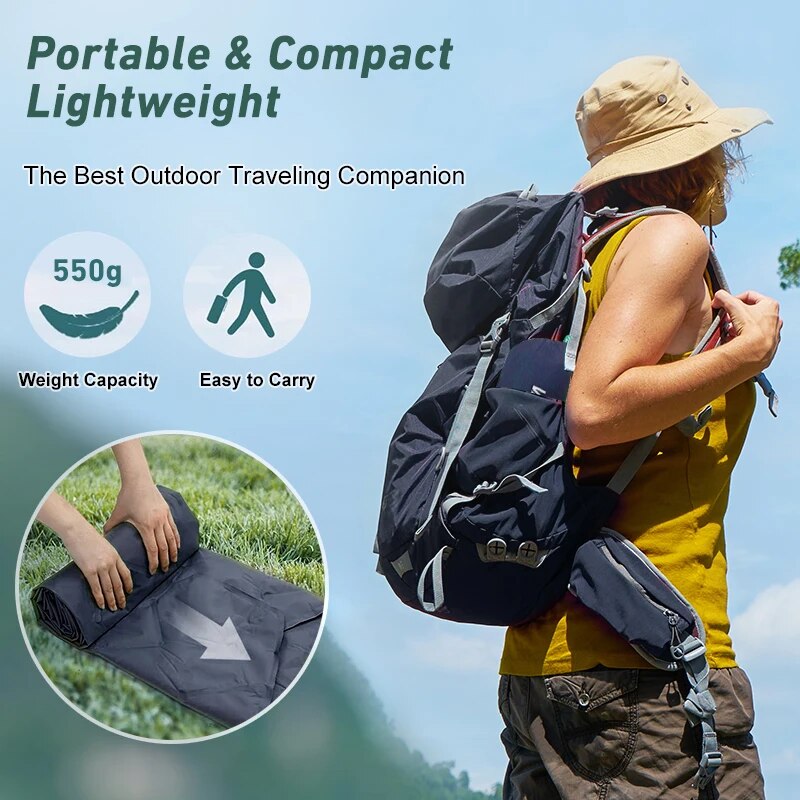 WESTTUNE Camping-Isomatte, ultraleichte aufblasbare Matratze, tragbare Outdoor-Luftkissen-Schlafmatte für Reisen, Wandern