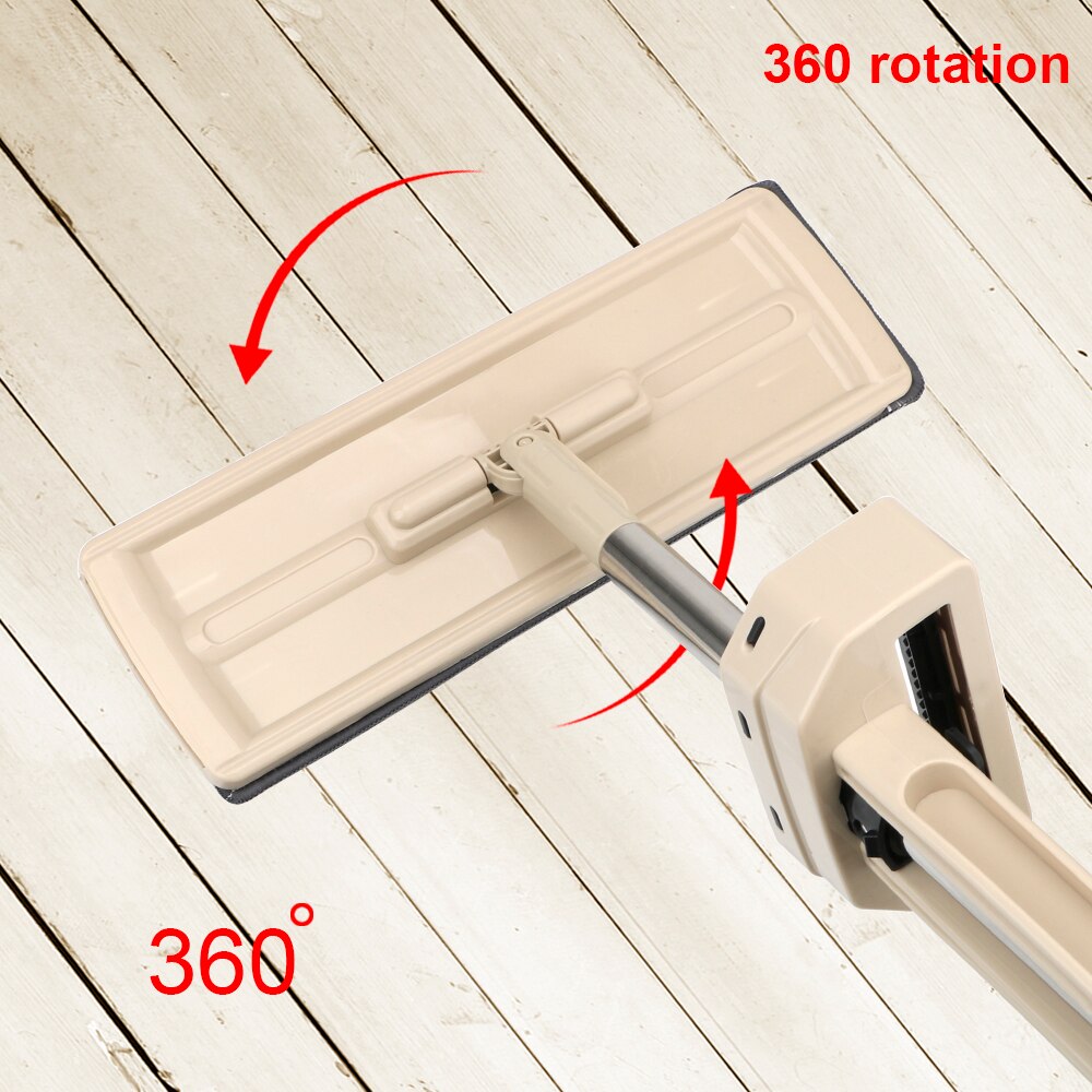Self-Wringing Flat Mop Lazy Home Cleaner Automatic Spin Free Hand Washing Magic Mop 360 Rotating