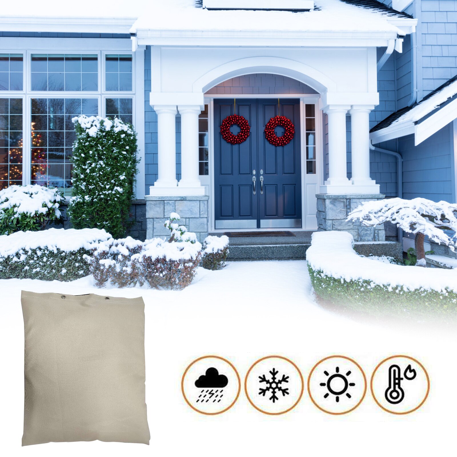 VOGVIGO Outdoor Backflow Preventer Insulation Cover For Winter Pipe Freeze Protection Waterproof Pouch Water Sprinkler Valve Box