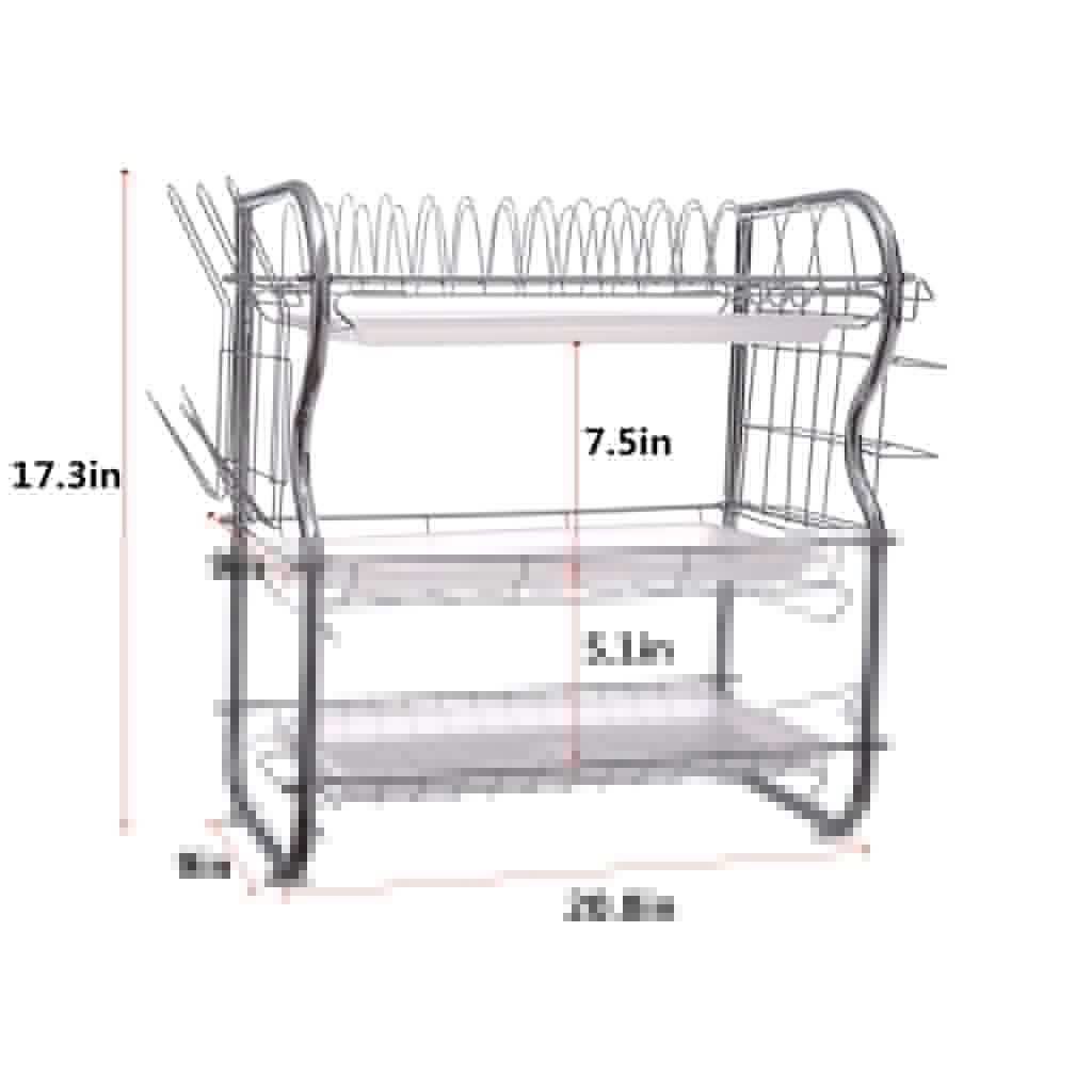 3-Tier Dish Drying The Goods For Kitchen Storage Rack Fridge Side Shelf Layer With Wheels Bathroom Organizer Shelf Gap Holder