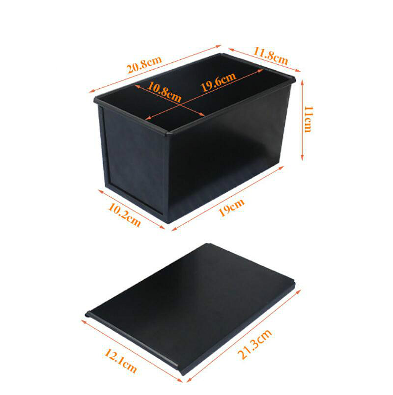 Herramienta para hornear Rectangular para oro tostadas de pan de molde horno pastel casero herramientas de cocina para hornear de acero al carbono rectángulo hacer pan